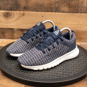 REEBOK PRINT LUX WOMENS ATHLETIC SHOES RUNNING WALKING TRAINING BLUE LOW SZ 8.5